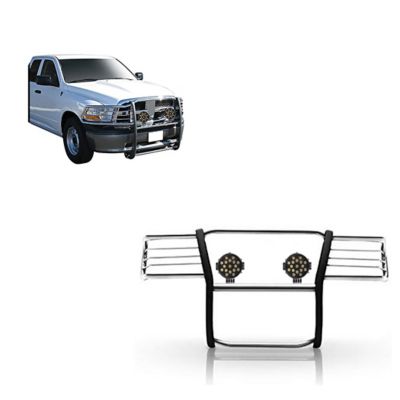 Black Horse Off Road Grille Guard Kit Stainless Steel fits 2009-2018 Dodge Ram 1500, 2019-2024 Ram 1500 Classic, 17DG109MSS-PLB