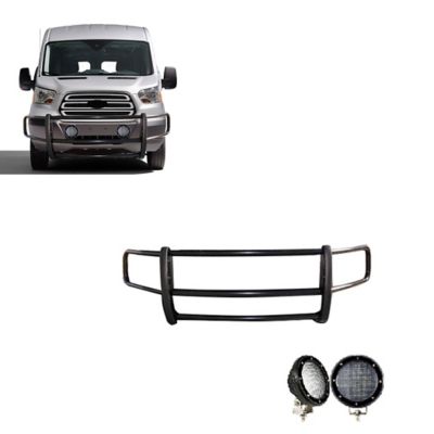 Black Horse Off Road Spartan Grille Guard Mod Kit Fits 25 Ford Transit-350 HD/Transit-350/Transit-250/Transit-150, 17FT20MA-PLFB
