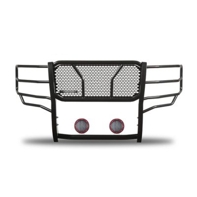 Black Horse Off Road Rugged Grille Guard Kit BK fits 11-14 Chevy Silverado 3500 HD, 11-14 Silverado 2500 HD, RU-CHSI11-B-PLFR