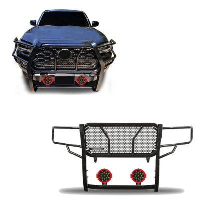 Black Horse Off Road Rugged Heavy Duty Grille Guard Kit Modular Black Fits 16-23 Toyota Tacoma