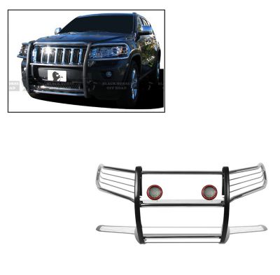 Black Horse Off Road Grille Guard Kit Modular Stainless Steel fits 2011-2021 Jeep Grand Cherokee, 17A080202MSS-PLFR