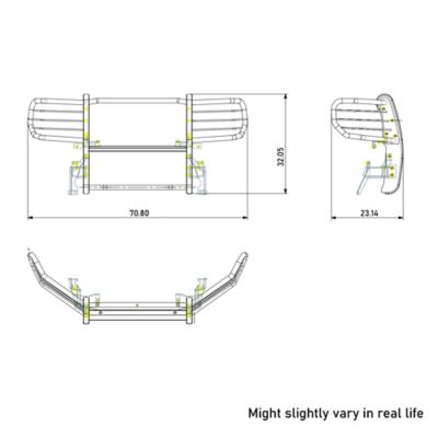 Image showing  Grille Guard Modular Black Fits 2022-2025 Ford Maverick