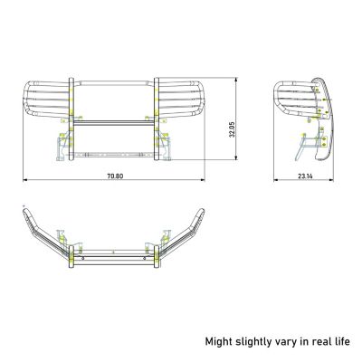 Image showing  Grille Guard Modular Black Fits 2022-2025 Ford Maverick