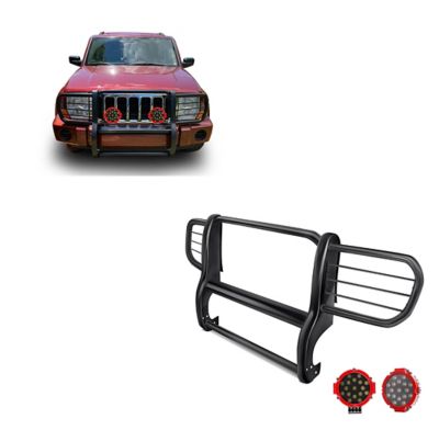 Black Horse Off Road Grille Guard Kit Modular Black Fits 06-10 Jeep Commander