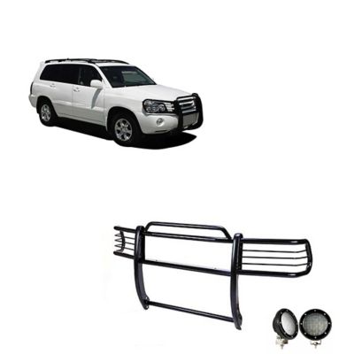 Black Horse Off Road Grille Guard Kit Modular Black Fits 2001-2007 Toyota Highlander, Does not fit Hybrid