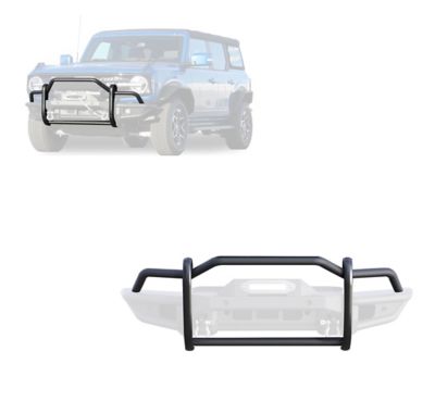 Black Horse Off Road Tubular Grille Guard Heavy Duty Matte Black Fits 2021-2025 Ford Bronco