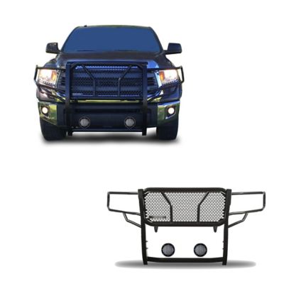 Black Horse Off Road Rugged Grille Guard Kit Modular fits 2007-2021 Toyota Tundra, 2008-2020 Toyota Sequoia, RU-TOTU07-B-PLFB