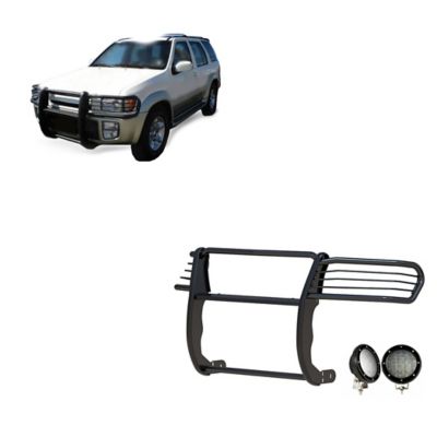 Black Horse Off Road Grille Guard Kit Modular Black fits 1997-2003 Infiniti QX4, 1996-2004 Nissan Pathfinder, 17NE23MA-PLFB