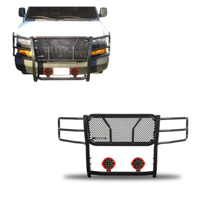 Black Horse Off Road Rugged Heavy Duty Grille Guard Kit Modular Black fits 03-24 Chevy Express Van, RU-GV02MA-B-PLR