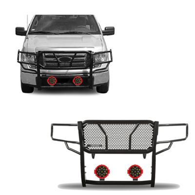 Black Horse Off Road Rugged Heavy Duty Grille Guard Kit Modular Black fits 09-14 Ford F-150