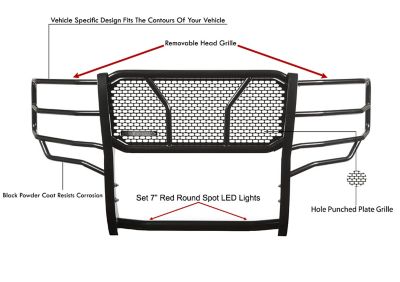 Image showing  Rugged Heavy Duty Grille Guard Kit Modular Black Fits 15-19 Chevy Silverado 3500 HD15-19 Silverado 2500 HD