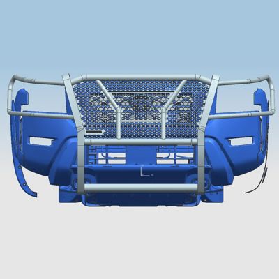 Image showing  Rugged Heavy Duty Grille Guard Modular Black Fits 2022-2025 Nissan Frontier