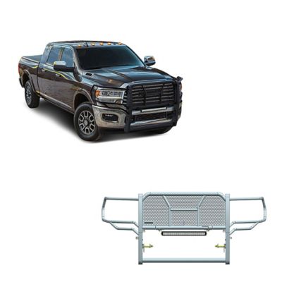 Black Horse Off Road Heavy Duty Grille Guard Kit Modular Black Fits 2019-2024 Ram 2500, 2019-2024 Ram 3500, RU-DORA20-B-LED