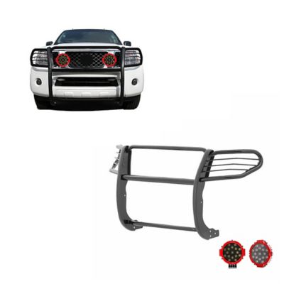 Black Horse Off Road Grille Guard Kit Modular Black fits 05-21 Nissan Frontier, 2005-2007 Nissan Pathfinder