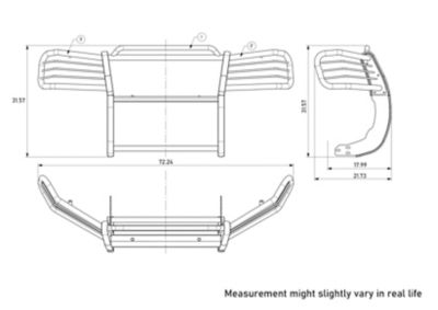 Image showing  Grille Guard Kit Modular Stainless Steel Fits 2002-2009 GMC Envoy