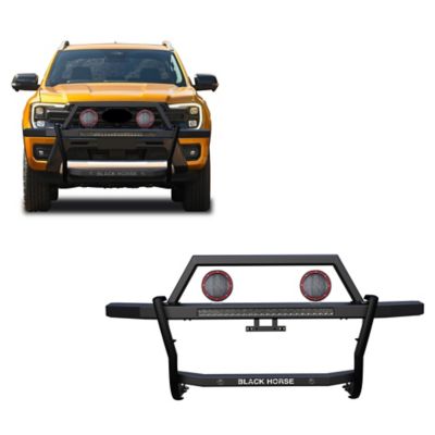 Black Horse Off Road Rambler Grille Guard Kit Modular Black Fits 2019-2023 Ford Ranger, RAGF10-K1PLFR