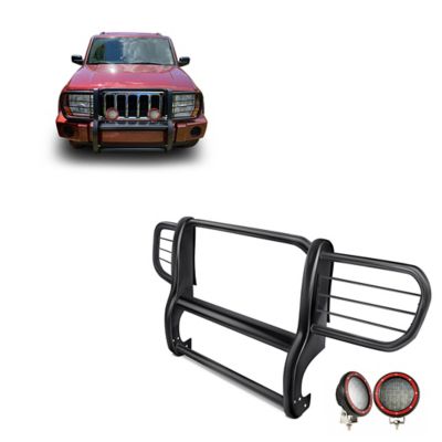 Black Horse Off Road Grille Guard Kit Modular Black Fits 2006-2010 Jeep Commander