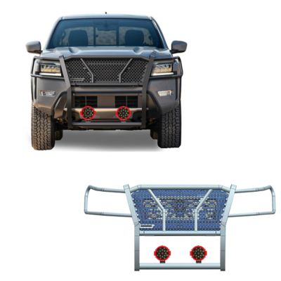 Black Horse Off Road Rugged Heavy Duty Grille Guard Kit Modular Black Fits 2022-2024 Nissan Frontier