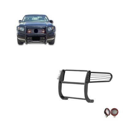 Black Horse Off Road Grille Guard Kit Modular Black Fits 2006-2014 Honda Ridgeline, 17A152500A1MA-PLFR