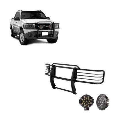 Black Horse Off Road Grille Guard Kit Fits 2001-2003 Ford Explorer Sport, 2001-2005 Ford Explorer Sport Trac, 17FJ24MA-PLB