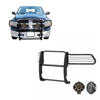 Black Horse Off Road Grille Guard Kit Modular Black Fits 2009-2018 Dodge Ram 1500, 2019-2024 Ram 1500 Classic, 17DG109MA-PLB