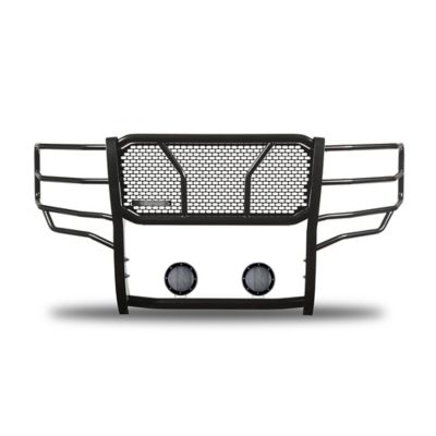 Black Horse Off Road Rugged Grille Guard Kit BK Fits 11-14 Chevy Silverado 3500 HD, 11-14 Silverado 2500 HD, RU-CHSI11-B-PLFB