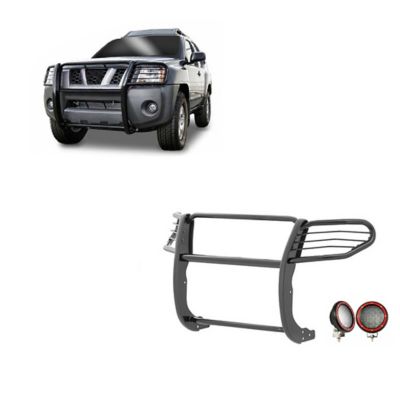 Black Horse Off Road Grille Guard Kit Modular Black Fits 2005-2015 Nissan Xterra, 17A112100MA-PLFR