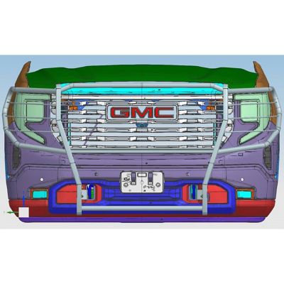 Image showing  Grille Guard Modular Black Fits 2022-2024 GMC Sierra 1500, Excl 2022 1500 Limited