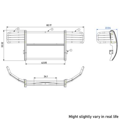 Image showing  Grille Guard Kit Modular Black Fits 1999-07 Ford F-250 Super Duty1999-04 Ford F-350/F-450/F-550 Super Duty