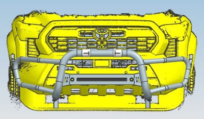 Black Horse Off Road Beacon Front Runner Modular Textured Black, Fits 2024-2025 Toyota Tacoma