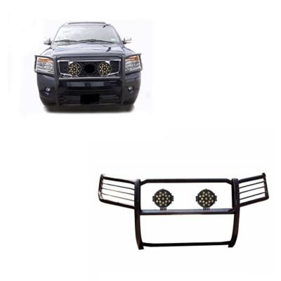 Black Horse Off Road Grille Guard Kit Modular Black Fits 05-15 Nissan Armada04-15 Nissan Titan.