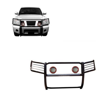 Black Horse Off Road Grille Guard Kit Modular Black Fits 05-15 Nissan Armada, 04-15 Nissan Titan, 17NR26MA-PLFR