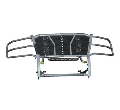 Black Horse Off Road Rugged Grille Guard Kit Modular Fits 15-23 Chevrolet Tahoe, 15-20 Chevrolet Suburban, RU-CHTA15-B-K2