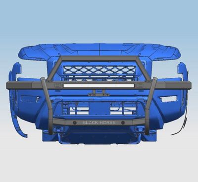 Image showing  Rambler Grille Guard Kit Modular Black Fits 2019-2023 Ford Ranger, RAGF10-K1