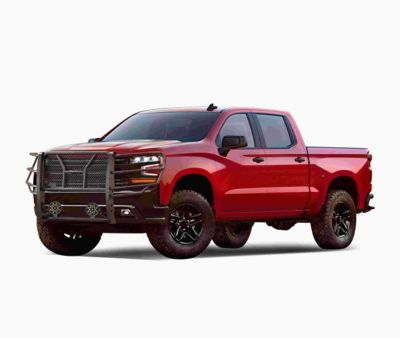Image showing  Rugged Heavy Duty Grille Guard Kit Modular Black Fits 2019-2024 Chevrolet Silverado 1500.