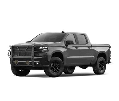 Image showing  Rugged Heavy Duty Grille Guard Kit Modular Black Fits 2019-2024 Chevrolet Silverado 1500.