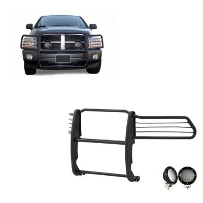 Black Horse Off Road Grille Guard Kit Modular Black Fits 1994-01 Dodge Ram 1500, 1994-02 Dodge Ram 2500/Ram 3500, 17DG100MA-PLFB