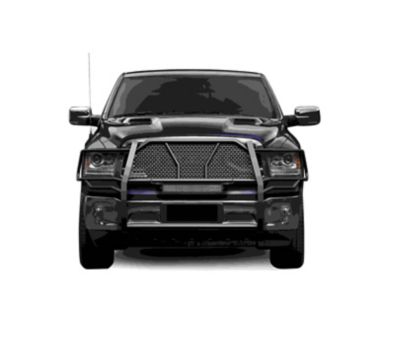Image showing  Rugged Heavy Duty Grille Guard Kit Modular Black Fits 2019-2024 Ram 1500 Classic 2009-2018 Dodge Ram 1500