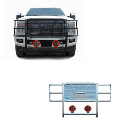 Black Horse Off Road Rugged Heavy Duty Grille Guard Kit Modular Black Fits 2017-2022 Ford F-550/ F-450/ F-350/F-250 Super Duty
