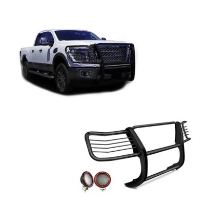 Black Horse Off Road Grille Guard Kit Modular Black Fits 2016-2024 Nissan Titan XD ( Incl Diesel and Gas Engine ), 17NR28MA-PLFR
