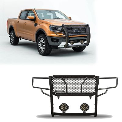 Image showing  Rugged Heavy Duty Grille Guard Kit Modular Black Fits 2019-2023 Ford Ranger, RU-FORA19-B-PLB