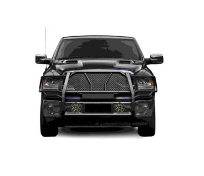 Image showing  Rugged Heavy Duty Grille Guard Kit Modular Black fit 2019-2024 Ram 1500 Classic 2009-2018 Dodge Ram 1500