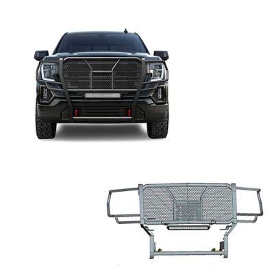 Black Horse Off Road Rugged Heavy Duty Grille Guard Kit Modular Black Fits 19-21 GMC Sierra 1500, RU-GMSI19-B-K1