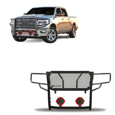 Image showing  Rugged Heavy Duty Grille Guard Kit Modular Black Fits 2019-2025 Ram 1500, RU-DORA19-B-PLR