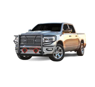 Image showing  Rugged Heavy Duty Grille Guard Kit Modular Black Fits 2019-2025 Ram 1500, RU-DORA19-B-PLR