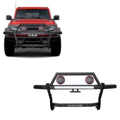 Black Horse Off Road Rambler Grille Guard Kit Modular Black Fits 2021-2025 Ford Bronco