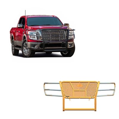 Black Horse Off Road Rugged Heavy Duty Grille Guard Modular Black Fits 2017-2024 Nissan Titan