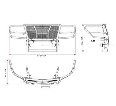 Image showing  Rugged Heavy Duty Grille Guard Modular Black Fits 2017-2024 Nissan Titan