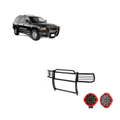 Black Horse Off Road Grille Guard Kit Modular Black Fit 1997-2004 Dodge Dakota, 2000-2003 Dodge Durango Sport, 17BH23MA-PLR