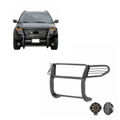 Black Horse Off Road Grille Guard Kit Modular Black Fits 2016-2019 Ford Explorer, 17FJ30MA-PLB